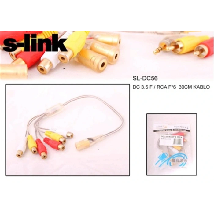 S-link Sl-dc56 3.5mm Stereo 6lı Ses Çoklayıcı