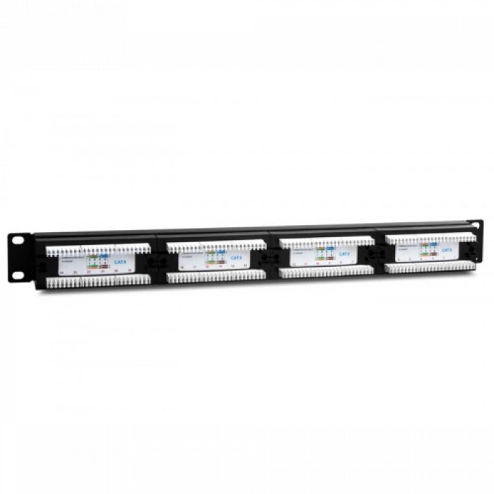 S-LINK SL-F624 Cat6 Patch Panel, 24-Port, UTP, 1U