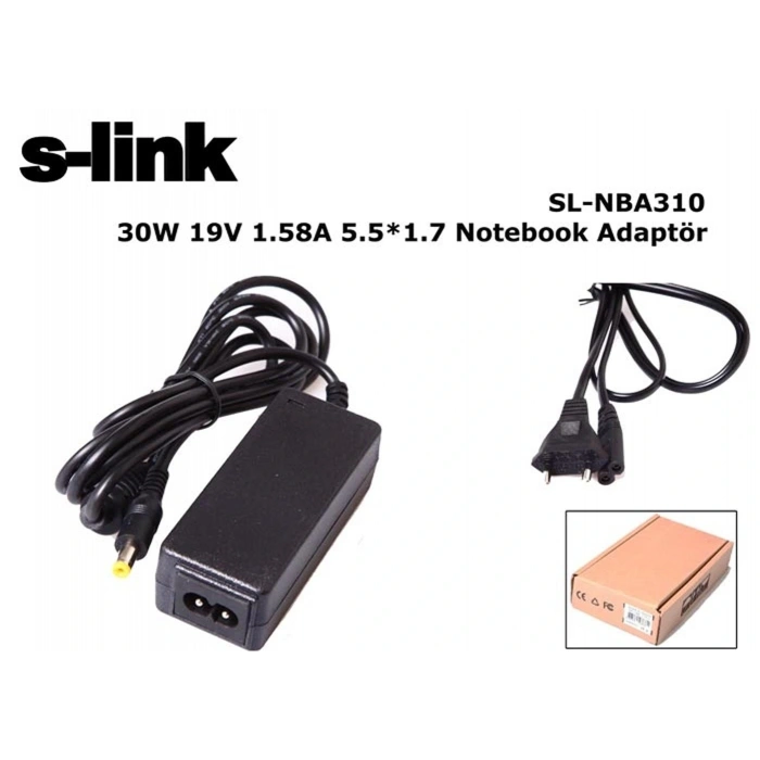 S-link Sl-nba310 30w 19v 1.58a 5.5-1.7 Notebook Adaptörü