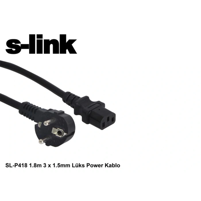 S-link Sl-p175 1.5m  0.75mm Lüks Power Kablo