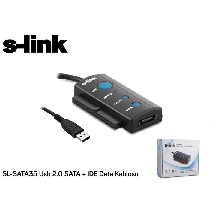 S-link Sl-sata35 Usb 2.0 To Sata + Ide Data Çevirici