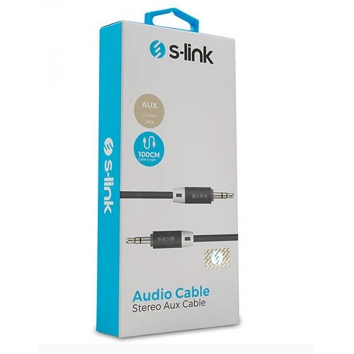 S-link Sl-sp70 1m Siyah 3.5mm Stereo Ses Kablosu