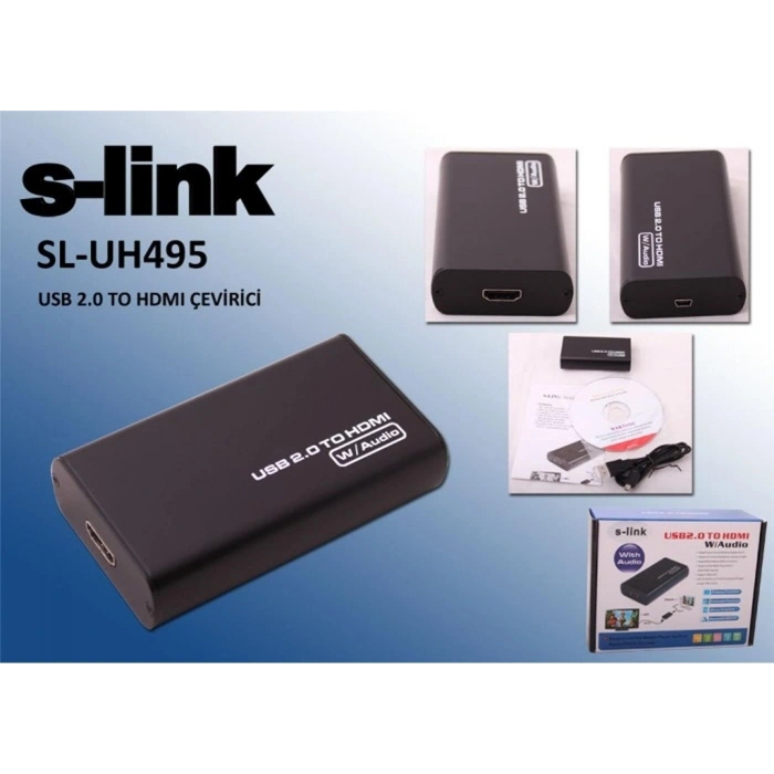 S-link Sl-uh495 Usb 2.0 To Hdmı Dönüştürücü
