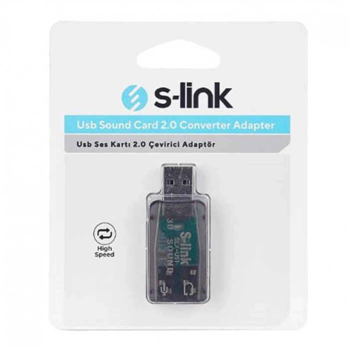 S-link Slx-u51 Usb Ses Kartı 2.0 Çevirici Adaptör