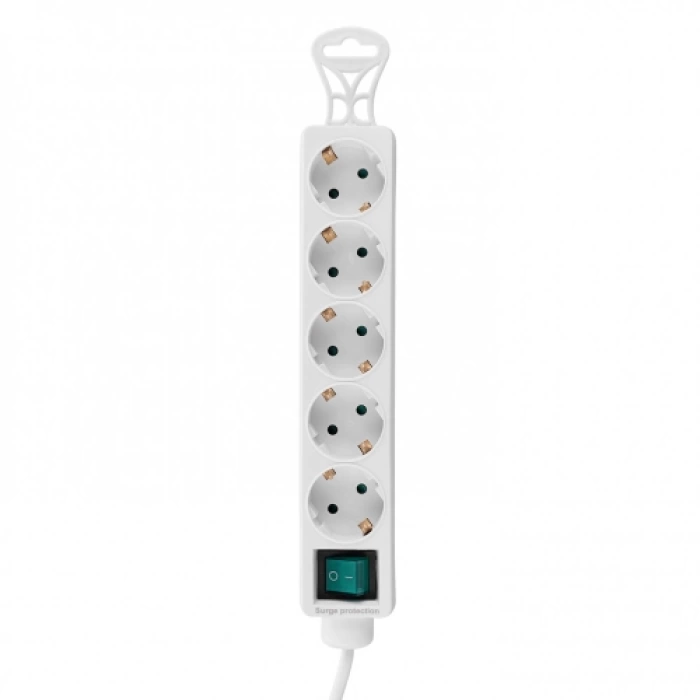S-LINK SPG-F05, 5 Soket, Akım Korumalı Priz, 1.5Mt Kablo, 306 Joule (Beyaz)