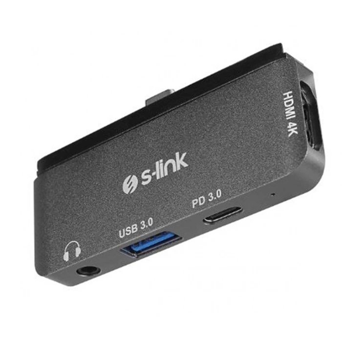 S-link Swv-usbc035 Type-c To Hdmı + Pd + Usb 3.0 3.5mm Aux Port Çevirici Adaptör