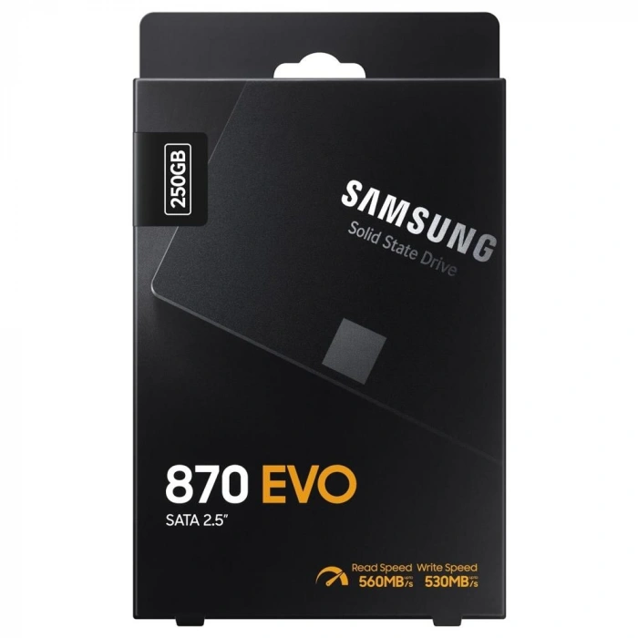 Samsung 250gb 870 Evo 560mb-530mb-s Sata 2.5 Ssd (mz-77e250bw) Harddisk