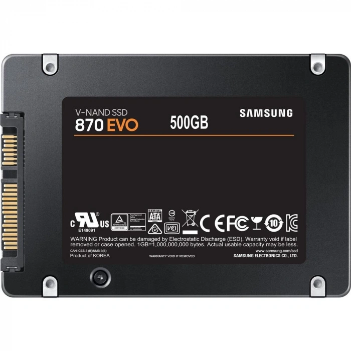 Samsung 500gb 870 Evo 560mb-530mb-s Sata 2.5 (mz-77e500bw) Ssd Sabit Disk