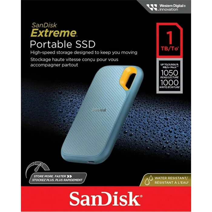 Sandisk 1tb Extreme Sdssde61-1t00-g25b 1050mb-sn V2 Açık Mavi Taşınabilir Ssd
