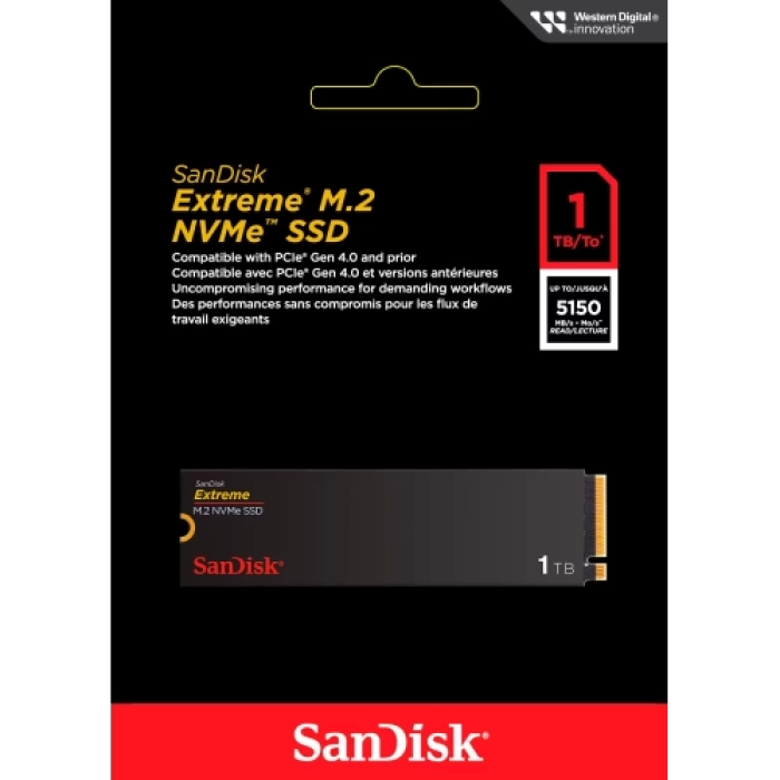 SanDisk Extreme SDSSDX3N-1T00-G26, 1TB, 5150/4900, Gen4, NVMe PCIe M.2 2280, SSD
