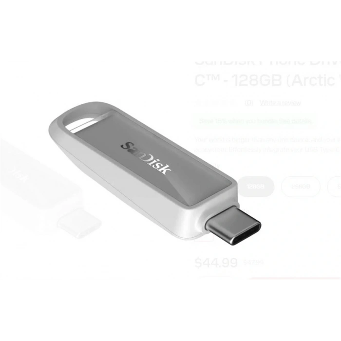 Sandisk Sdıxs0n-256g-gn6ne 256gb Phone Drive With Usb-c-128gb (arctic White) Flash Bellek