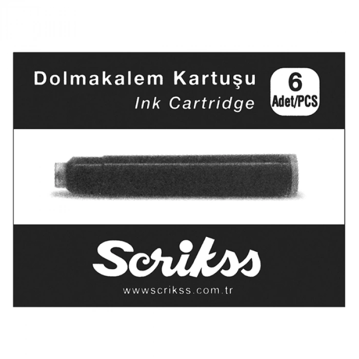 Scrikss Dolma Kalem Kartuşu  Siyah
