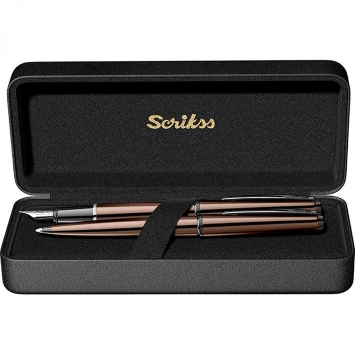 Scrikss Metropolis 78MR Rose Dolma Kalem & Tükenmez Kalem İkili Set