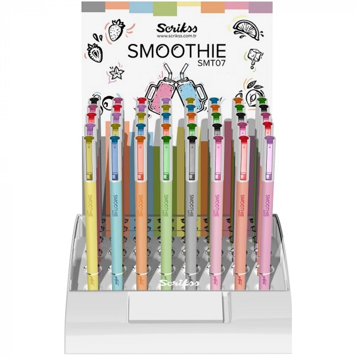 Scrikss Roller Kalem Smoothie Jel 40 Lı Stand
