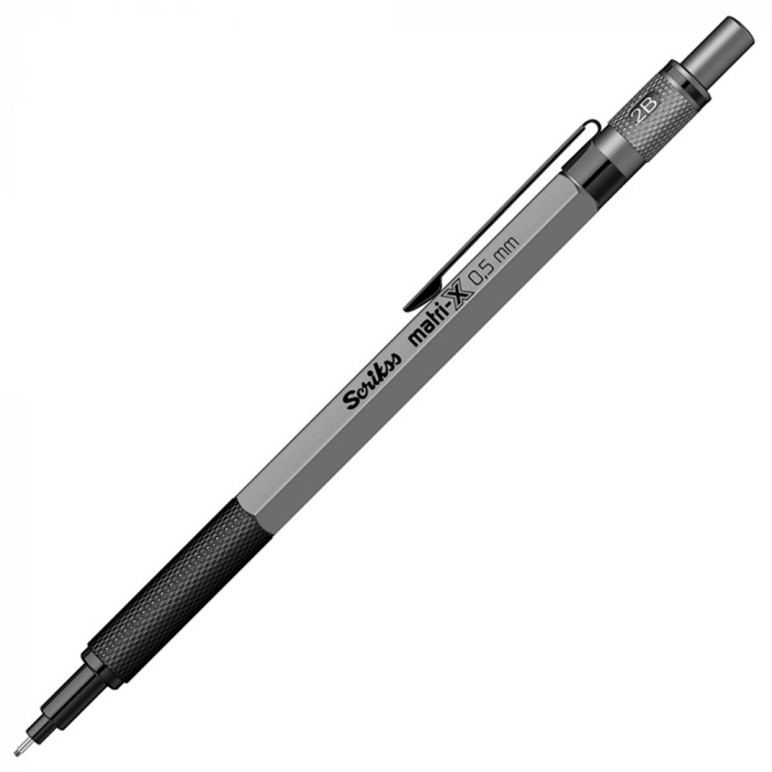 Scrikss Versatil Kalem Matri-x 0.5 Mm Gri Şeffaf Amb.