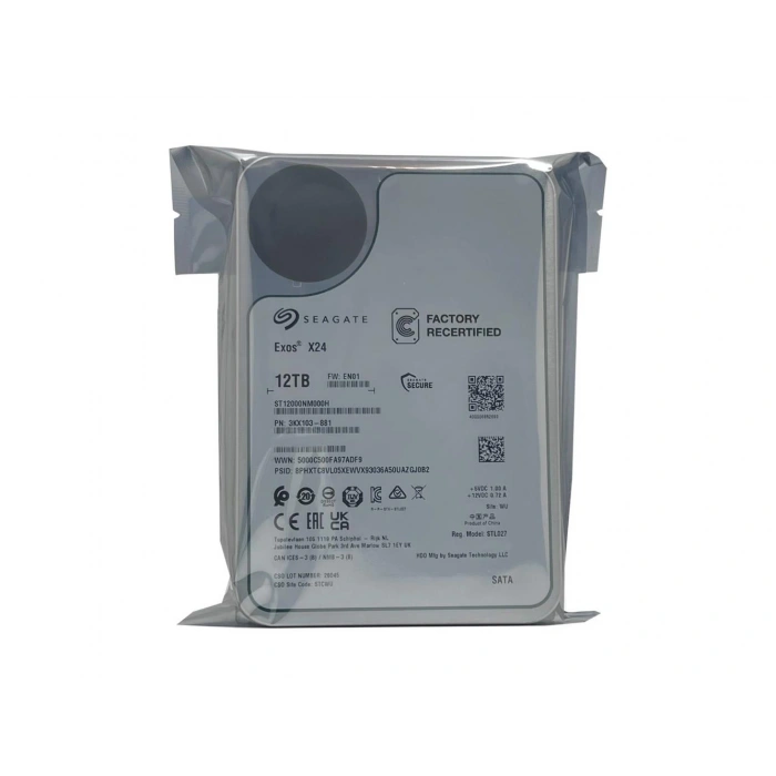 Seagate 12tb Exos X24 St12000nm000h 7200rpm 3.5in Sata 6.0gb-s Enterprise Harddisk (ithalat)