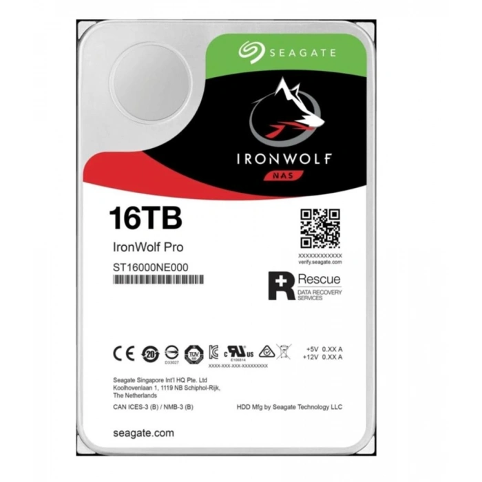 Seagate 16tb Ironwolf St16000ne000 Sata 3.0 7200 Rpm 3.5 Nas Harddisk