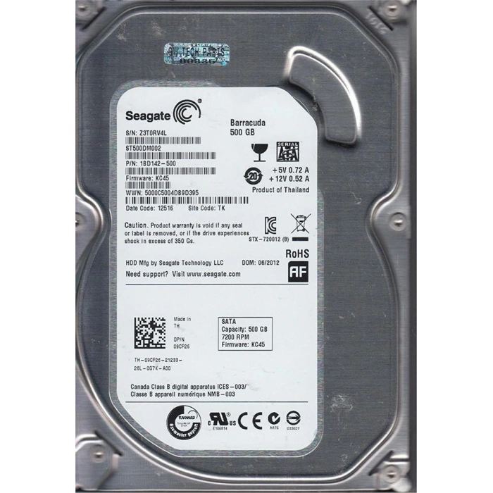 Seagate 500gb St500dm002 Barracuda Sata 3.0 7200 Rpm 3.5 Harddisk (ithalat)