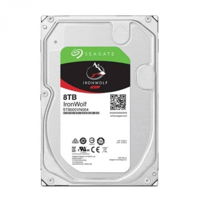 Seagate 8tb St8000vn004 Ironwolf 3,5 7200rpm 256mb Rv Sensör, Sata 3, 7-24 Nas Diski