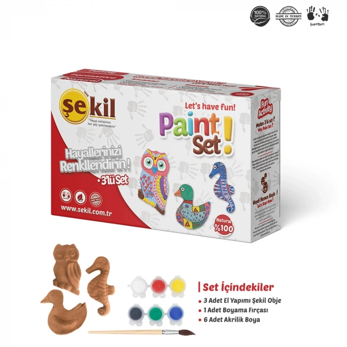 Şekil Boyama Seti 3 Lü Skl3st