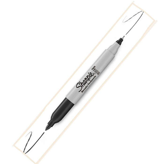 Sharpie Markör Permanent Twin Çift Uçlu Siyah S0811100