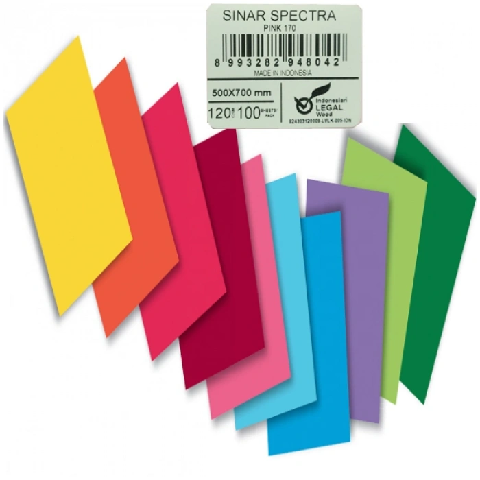 Sınar Fon Kartonu 100 Lü 50x70 120 Gr Pembe 170