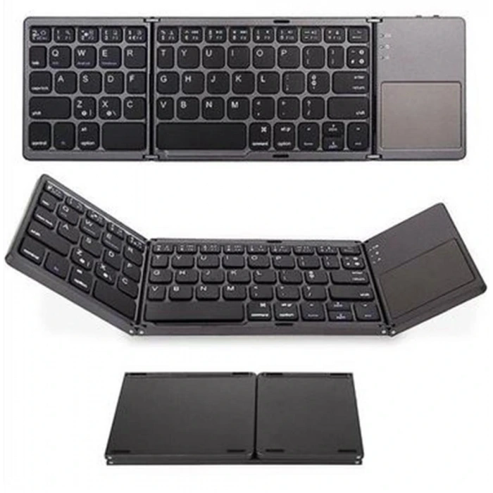 Sline Y-041 Katlanabilir Kablosuz Bluetooth Klavye Touchpadli Taşınabilir