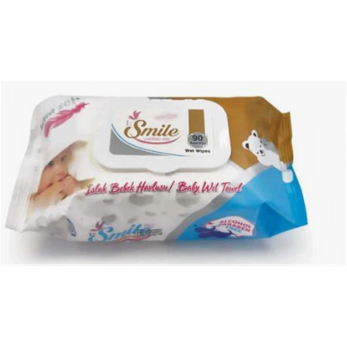 Smile 90LI Islak Mendil (Alcohol&Paraben Free) (Islak Bebek Havlusu)