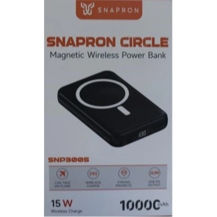 Snapmax Snp-3005 10.000 Mah Kablosuz Hızlı Şarj Magsafe Powerbank Led Ekranlı Çoklu Girişli