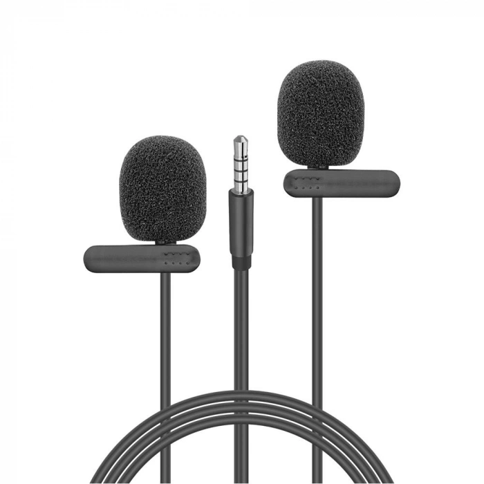 Snopy Sn-m60 Siyah 2 Mikrofonlu Akıllı Telefon Ve Youtuber Yaka Mikrofonu