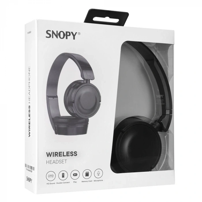 Snopy Sn-xbk33 Batty Siyah Tf Kart Özellikli Bluetooth Kulaklık