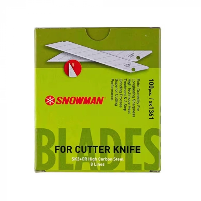 Snowman Maket Bıçağı Yedeği Dar 30 Derece 100 Lü Sk2