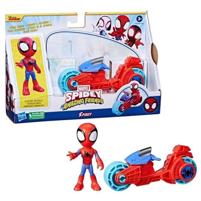 Spider And Hıs Amazıng Frıends Motorsiklet Ve Figür Spidey F6777-f7459