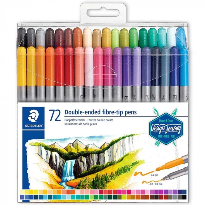 Staedtler Keçeli Kalem Çift Uçlu 3.0 0.8 Mm 72 Li 3200 Tb72