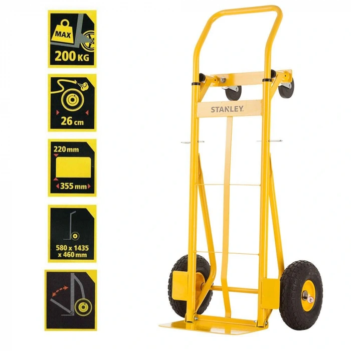 Stanley Mt520 150/200kg Endüstriyel Çok Fonksiyonlu El Arabası