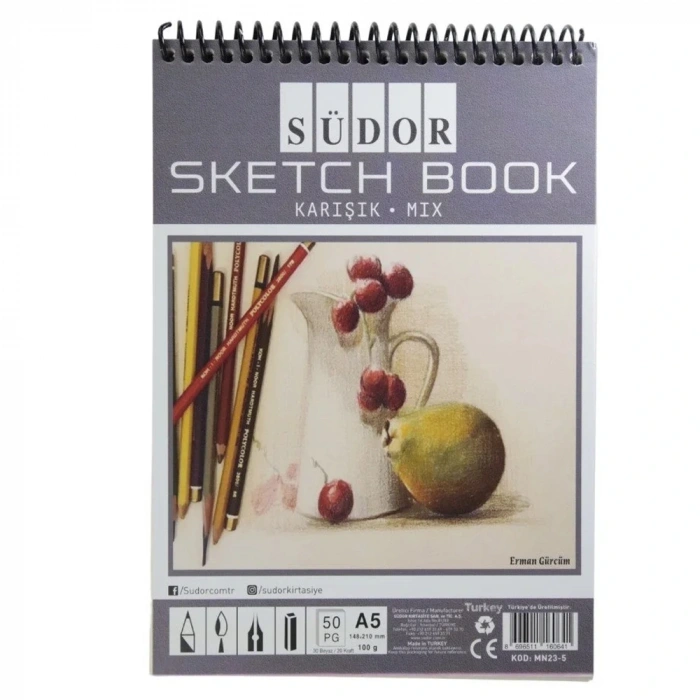 Südor Eskiz Defteri Kraft Mix A5 Telli 100 Gr 50 Yp Mn23-5