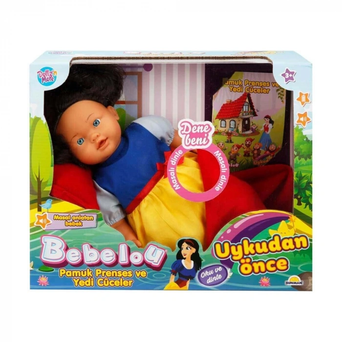 Sunman Oyuncak Bebelou Uykudan Önce Masal Anlatan Bebek P.prenses Ve 7 Cüceler 40 Cm.