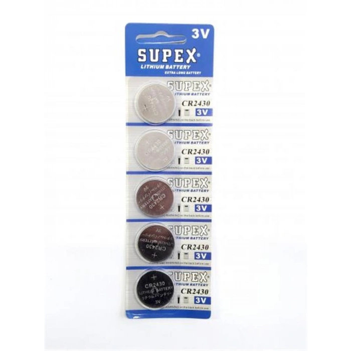 Supex Cr2430-c5 3v Lityum Düğme Pil 5li Paket