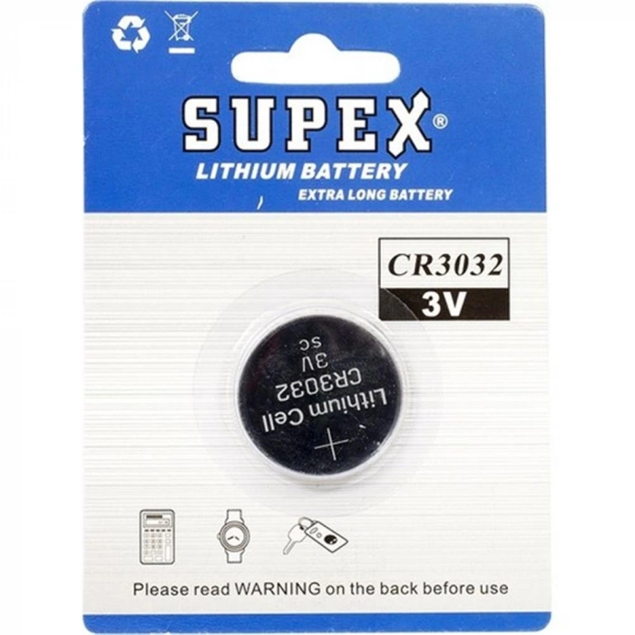 Supex Cr3032 3v Lityum Düğme Pil Tekli Paket