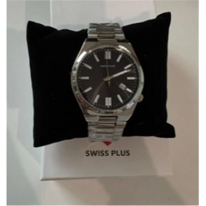 Swiss Plus Man Watch Basic Seri Model-1 St3533ags Black-silver