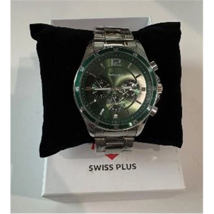 Swiss Plus Man Watch Basic Seri Model-2 St3516ags Green-silver