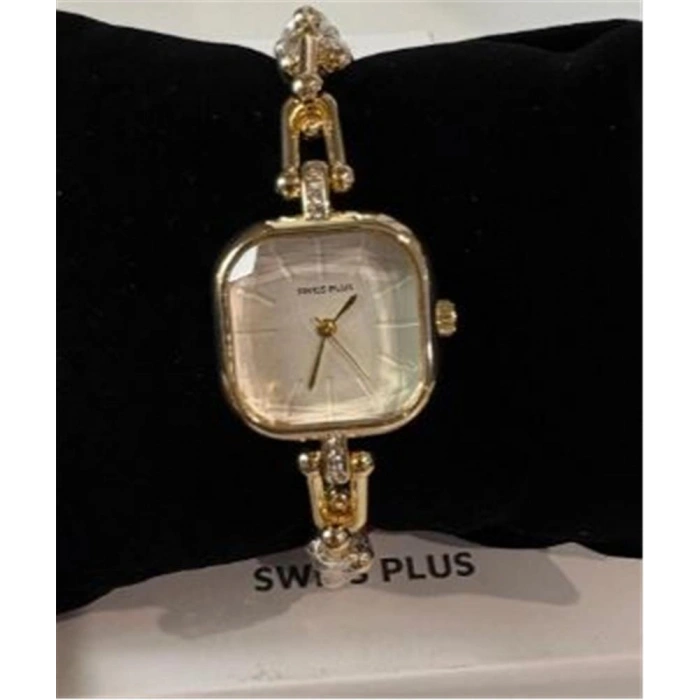 Swiss Plus Woman Watch Model-7 St0227kbl Gold
