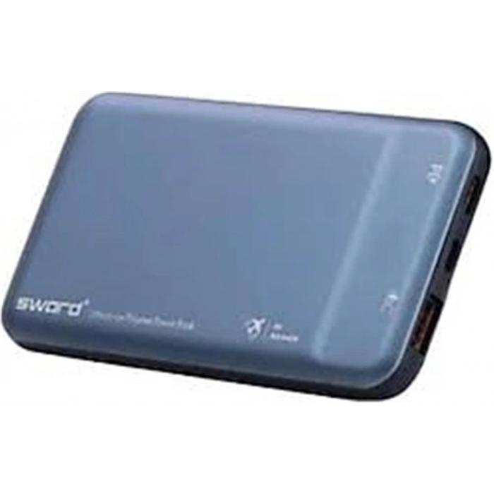 Sword 10f53 10.000mah Gray Hızlı Şarj Powerbank
