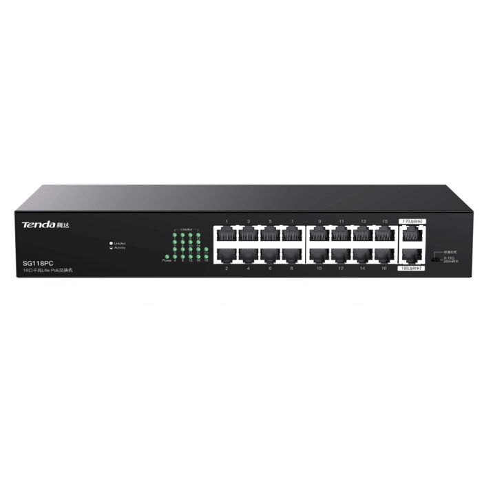 Tenda Sg118pc Sg118pc 18 Port Gigabit Poe Switch 100-100-1000 167w