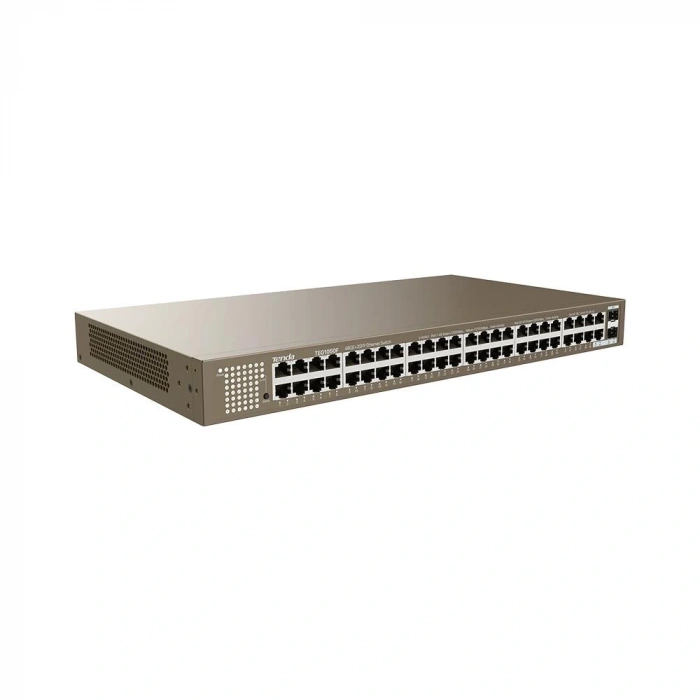 Tenda Teg1050f 48 Port 10-100-1000 Mbps + 2 Port Sfp Switch Çelik Kasa Rack Mount