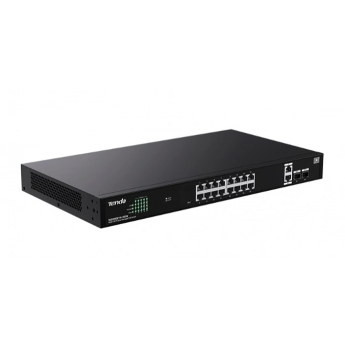 Tenda Teg2220p-16-250w 16 Port 10-100-1000 Poe +2 Sfp Switch Cloud Yönetilebilir Çelik Kasa Switch