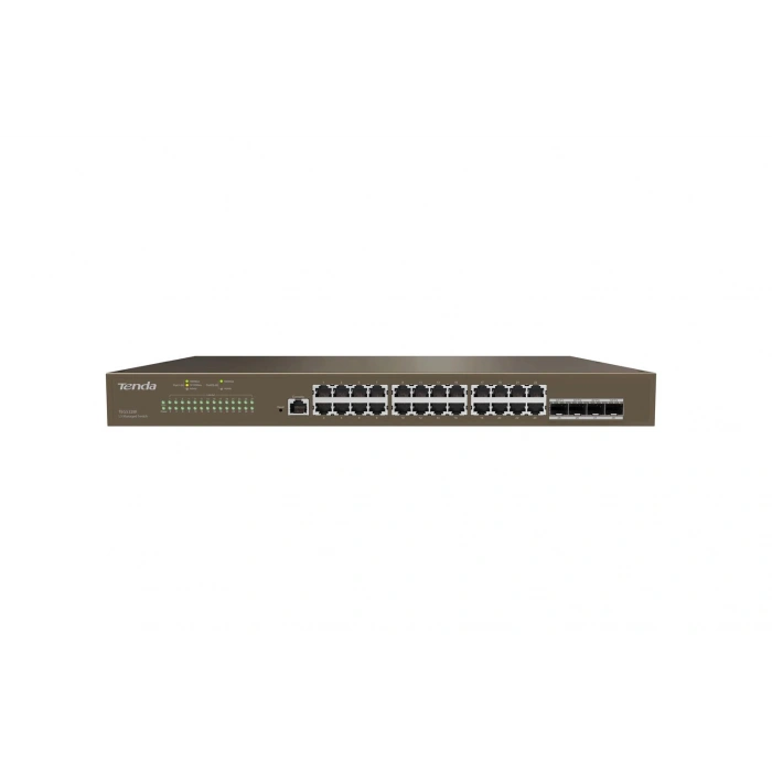 Tenda Teg5328f 24 Port 10-100-1000 Switch 4 Port Sfp Yönetilebilir L2 Çelik Kasa Rack Mount