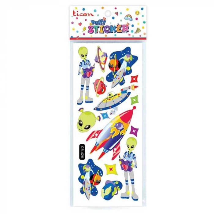 Ticon Puffy Sticker Uzay Figürleri Tps-014/1