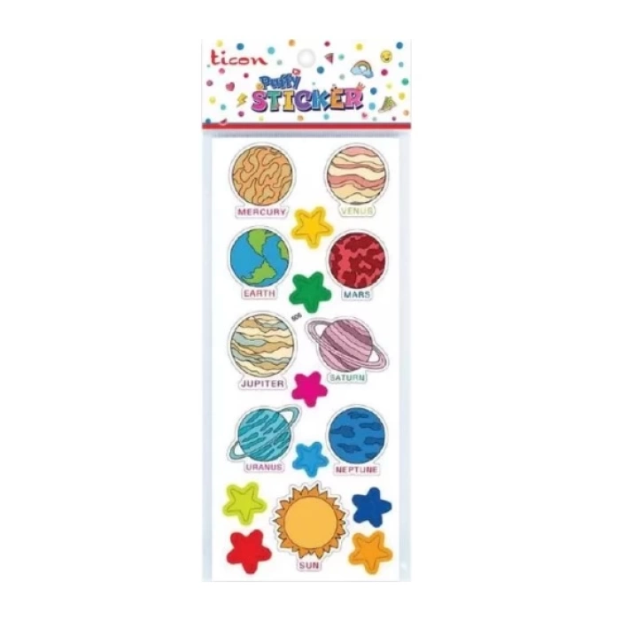 Ticon Puffy Sticker Uzay Figürleri Tps-014/3