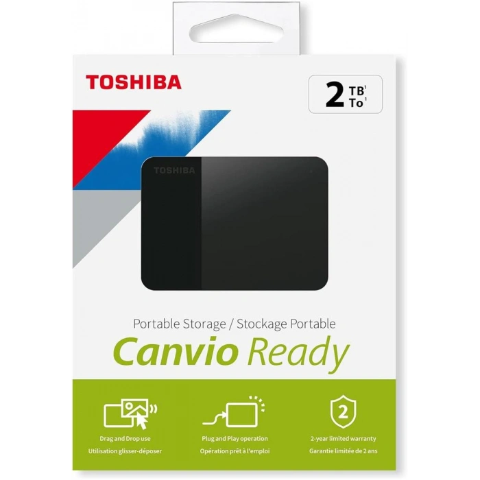 Toshiba 2tb Canvio Ready 2.5 Gen1 Usb 3.2 Harici Harddisk (hdtp320ek3aa)